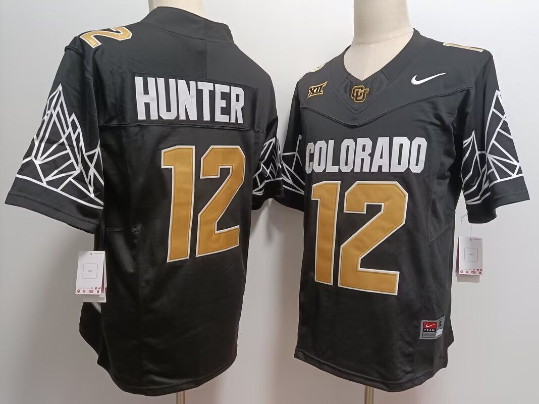 Men Sanders Buffaloes #12 Hunter black 2024 Nike NCAA jersey